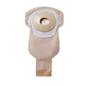 Marlen 55277 Ultra Extra Ileostomy-Colostomy Drainable One-Piece Pouch, Flat, with Skin Shield Barrier and Snap-Lok Closure, Standard Size Pouch, 2" Stoma Opening, Transparent, Box of 10