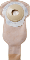 Marlen 55444 Ultra Plus Ileostomy-Colostomy Drainable One-Piece Pouch, Flat, with Skin Shield Barrier and Snap-Lok Closure, Large Size Pouch, 2" x 3(1/2)" Stoma Opening, Transparent, Box of 10