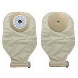 Nu-Hope 40-7802 Nu-Flex Round Flat Trim-to-Fit Barrier and Adult Drainable Pouch - 1" - 1(3/8)", Box of 10
