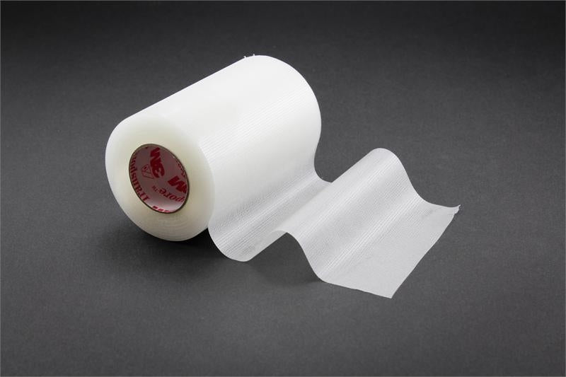 3M 15273 Transpore Clear Plastic Perforated Surgical Tape - 3" x 10 yds, Box of 4
