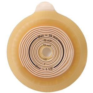 Coloplast 2182 Assura Pediatric Non-Convex Standard Barrier Skin Barrier Flange. Cut-to-fit, (3/8)" - 1(1/2)", Green, Box of 5