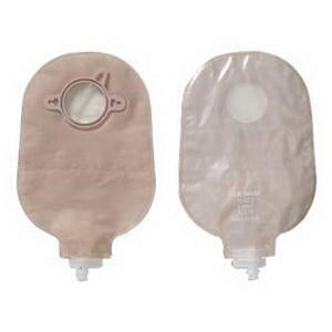 Hollister 18403 New Image 9" Transparent Urostomy Pouch -  Flange 2(1/4)", (Red), Box of 10